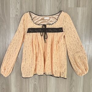 Peach Babydoll Liz Lisa top w/ florals